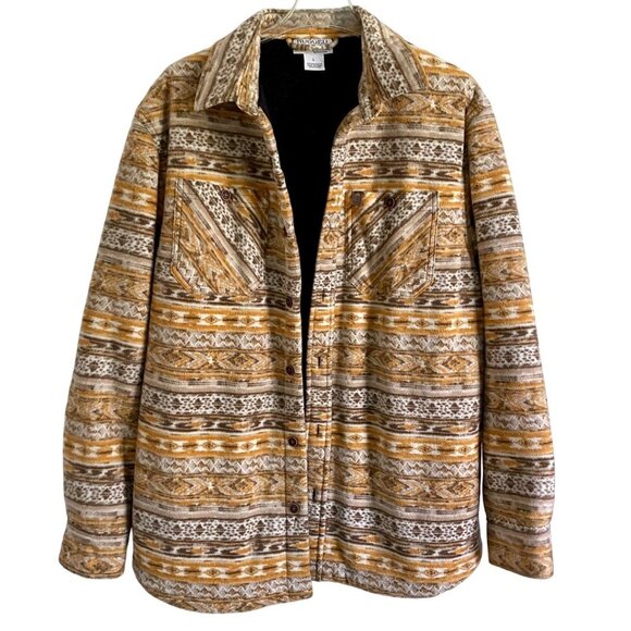 Rugged Earth Outfitters Flannel Fleece Lined Shirt Jacket Shacket Large NEW - Picture 2 of 14